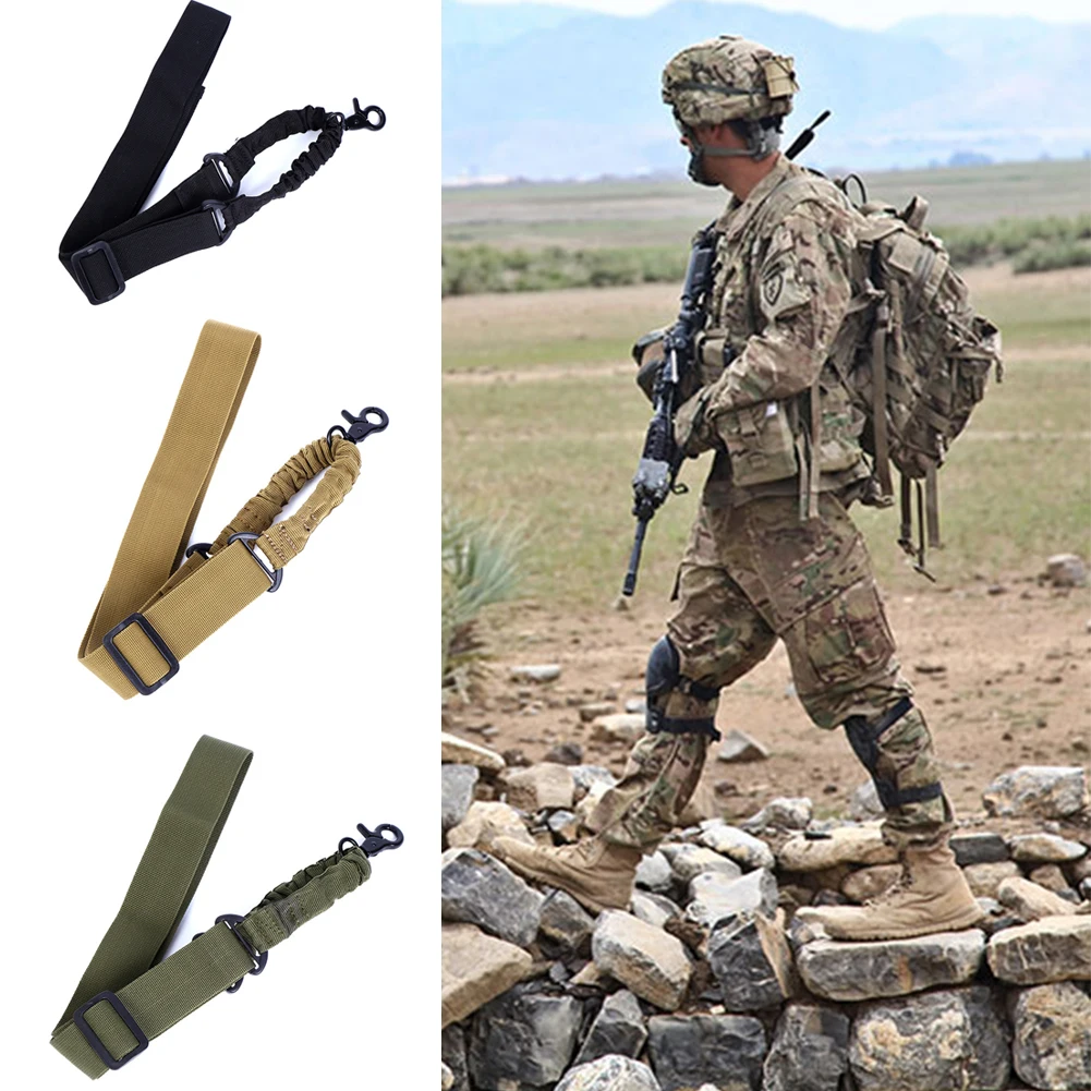 Tactical Sling Adjustable 1 Single Point Bungee Quick Release Rifle StrapSyFRFR 