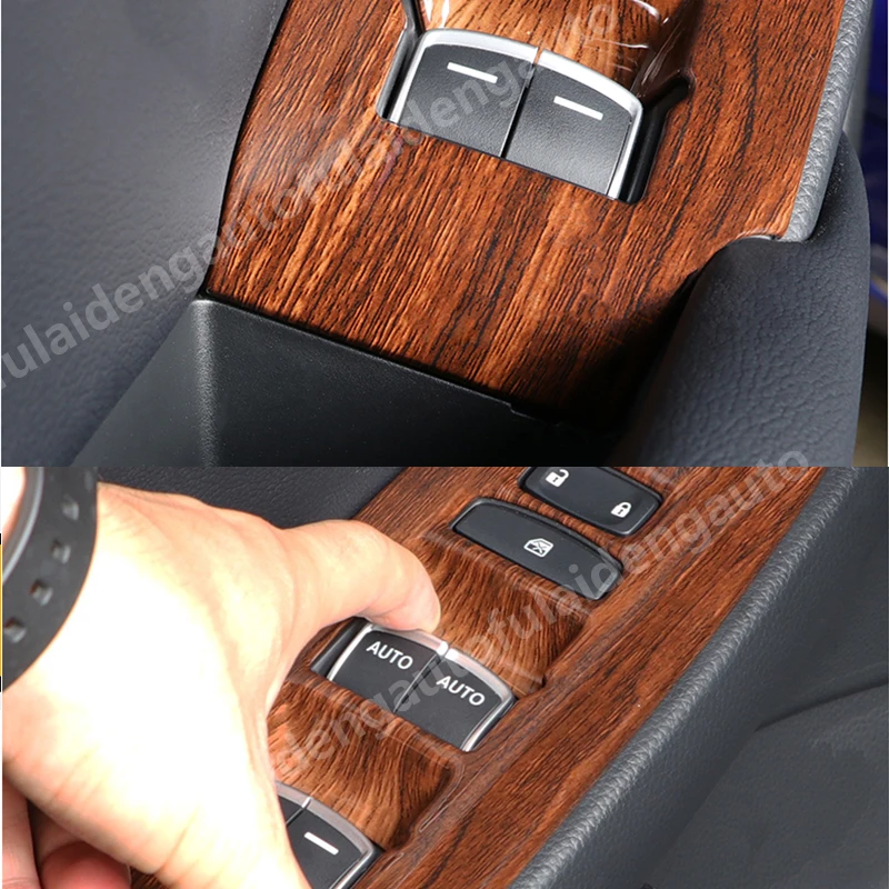 4pcs For Honda 10th Accord- Peach wood grain ABS Interior Car window switch panel cover Tirm Car Styling