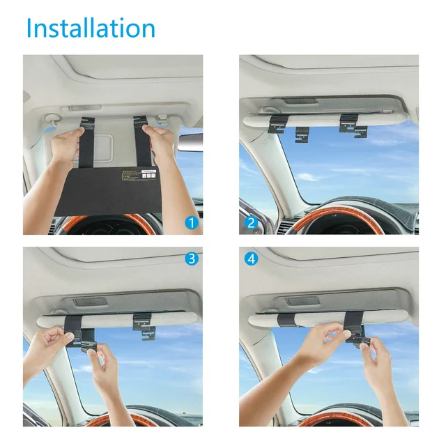 Willstar Car Sun Visor Extender Sunshade Extension Board Shield