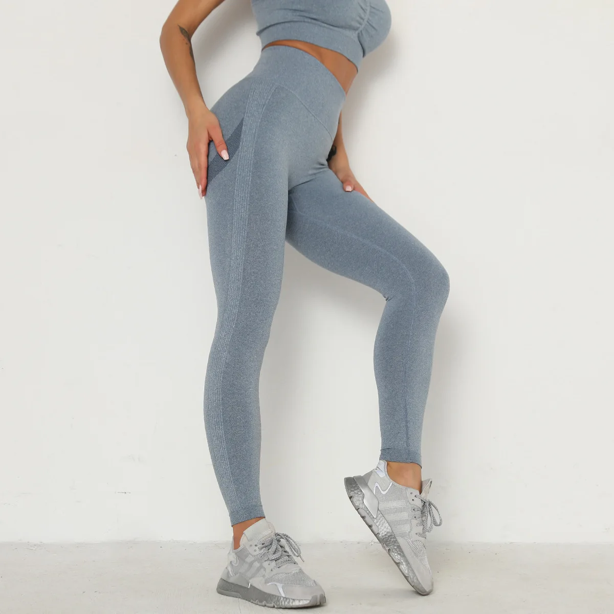 Women Gym Yoga Seamless Sports Pants Push Up Leggings Stretchy High Waist Athletic Exercise Fitness Leggings Activewear Pants