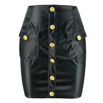

Women's Skirts Sexy Slim Fit High Waist Bag Hip Button Hot Sale Skirts Streetwear Female Casual Skirts