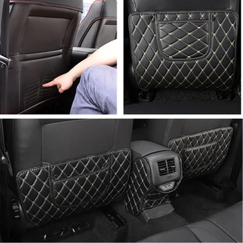 

Sinjayer Car Rear Seat Anti-Kick Pad Back Armrest Protectio Mat Seats Cover Anti-dirty Stickers For Toyota Camry 2009 2010-2015