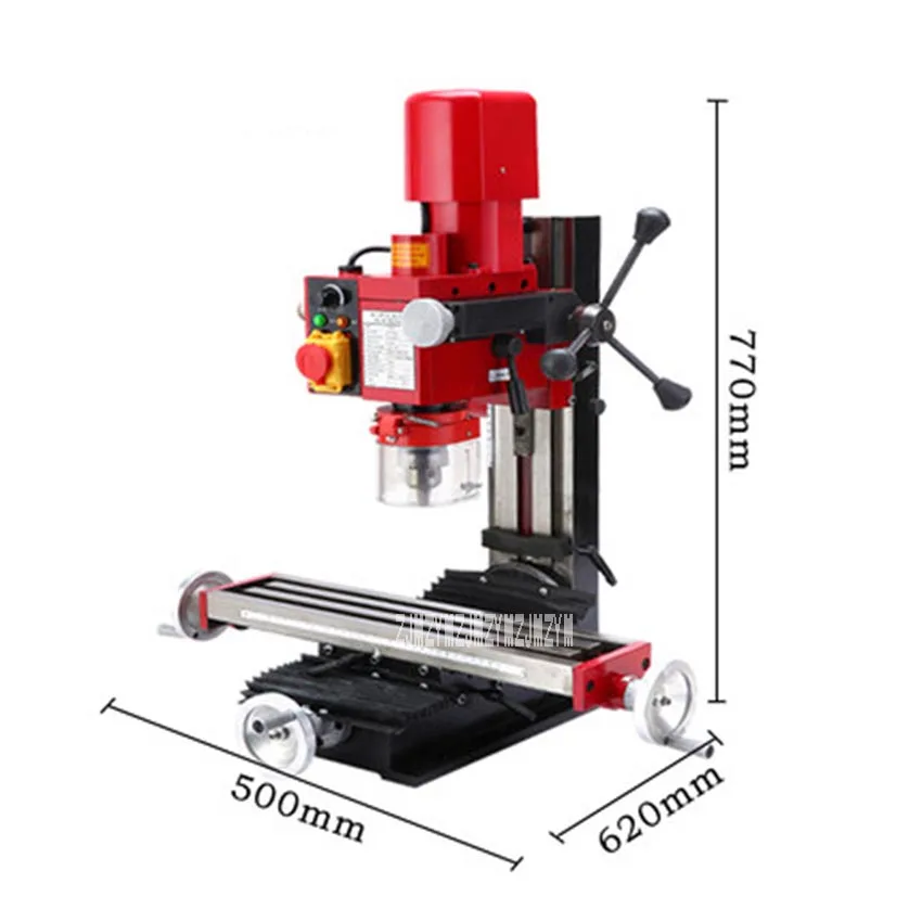 XD9512 High Precision Drilling And Milling Machine Multi-functional Milling Machine Household Small Bench Drill 220V 750W MT#3