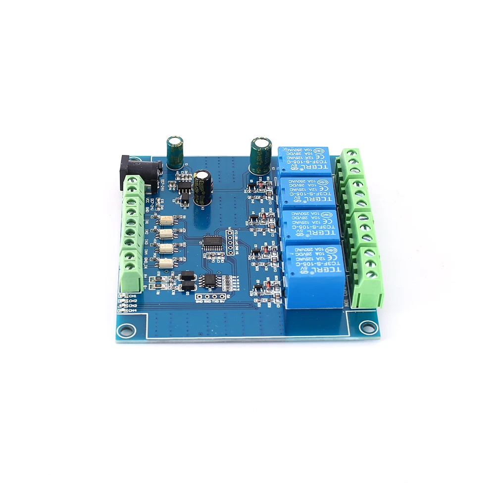 4CH Modbus Relay Module 4Bit Modbus-RTU Switch Signal Input Output RS485 TTL Controller