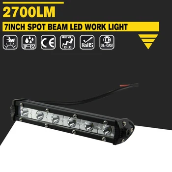 

1pcs 6-LED Work Light Bar Driving Lamp Bar Off Road 6000K White 18W Replacement
