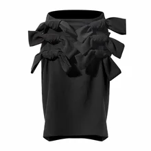 

Fashion Gothic Bodycon Patchwork Bowknot Skirt Women High Waist Black Midi Skirts y2k Female New 2021 Mall Goth Skirt OL Bottoms