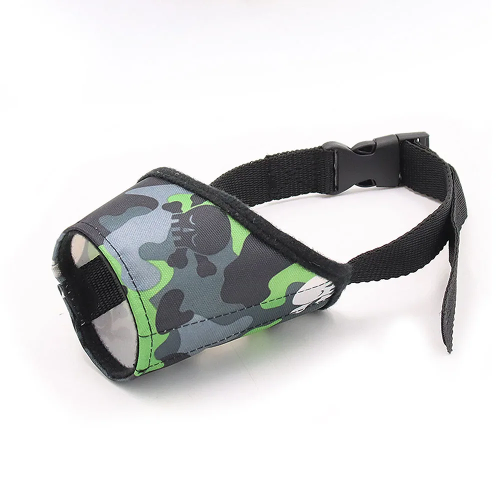 Dog Muzzle to Anti Biting Barking Chewing Adjustable Soft Polyester Pet Muzzles for Small Medium Large Dogs Printed Puppy Muzzle