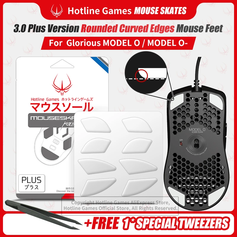 2sets Holtine Games 3 0plus Rounded Curved Edges Mouse Skates For Glorious Model O Model O Gaming Mouse Feet Pad Replacement Mice Aliexpress