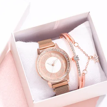 

Luxury Rhinestone Watch Women Watches Fashion Ladies Watch Women's Watches Clock Bracelet Set Relogio Feminino Reloj Mujer