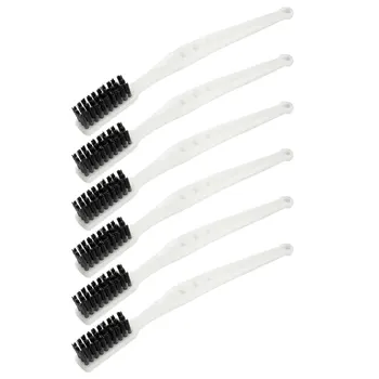 

uxcell Stainless Steel Wire Brushes Plastic White Nonslip Handle Clean Tool for Cleaning Rust 6pcs