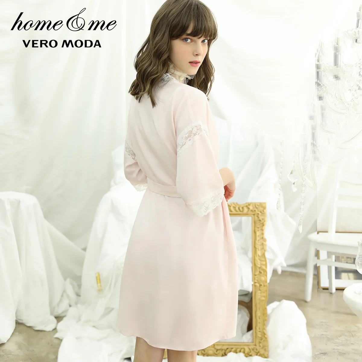 Vero Moda Новое поступление модальный кружевной ночной халат на шнуровке | 3192R1506