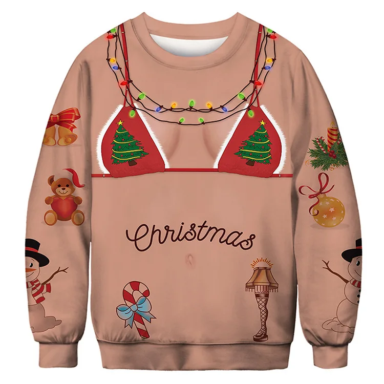 Уродливый Рождественский свитер для женщин/мужчин для косплея, Свободный пуловер, зимние топы для косплея, одежда, Джерси, Mujer Kersttrui - Цвет: GK233