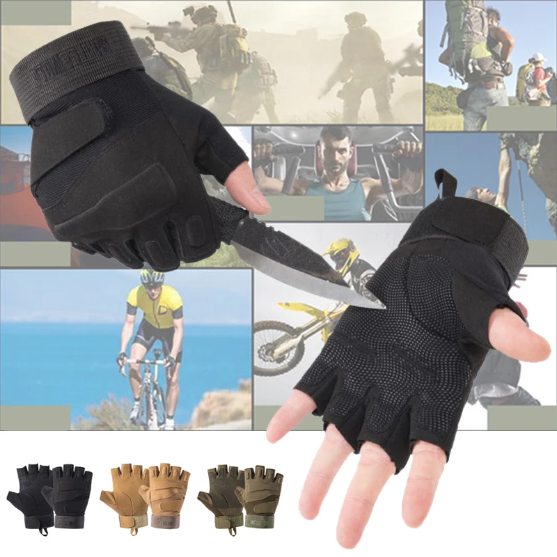 

Tactical Fingerless Gloves Military Army Shooting Hunting Half-finger Breathable Motorcross Combat Cycling Fitness Protection