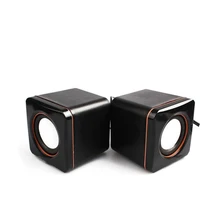 Portable Soundbar Computer USB Speaker Laptop 3.5mm Audio Jack Mini Speaker For Laptop Desktop Small Square Compact Mini Speaker