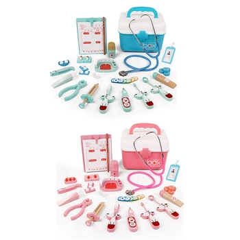 

Kids Pretend Game Toy Wooden Cosplay Simulation Dentist Accessories Tools Children Play s Toys Set