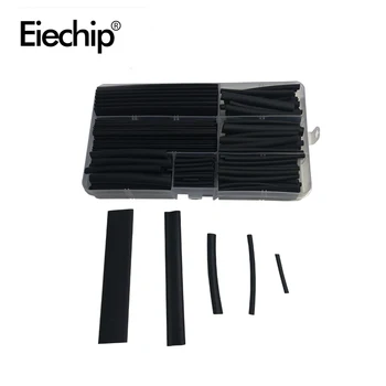 

150pcs Black / Clear Heat Shrink kit Polyolefin Insulation Sleeving Wire Cable Tubing Assorted shrink tube with box
