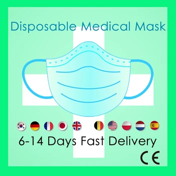 

50pcs Fast delivery Non Woven Sale 3-layer mask Face Mouth Masks Masks Earloops Disposable Anti-Dust Meltblown cloth Masks