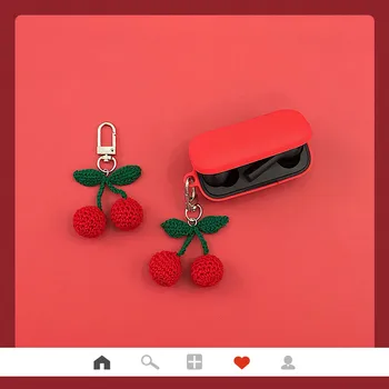 

Red Silicone Cover for QCY T5 T5S Case for QCY T5 Bluetooth Earphone Protect Cover Decor Keyring