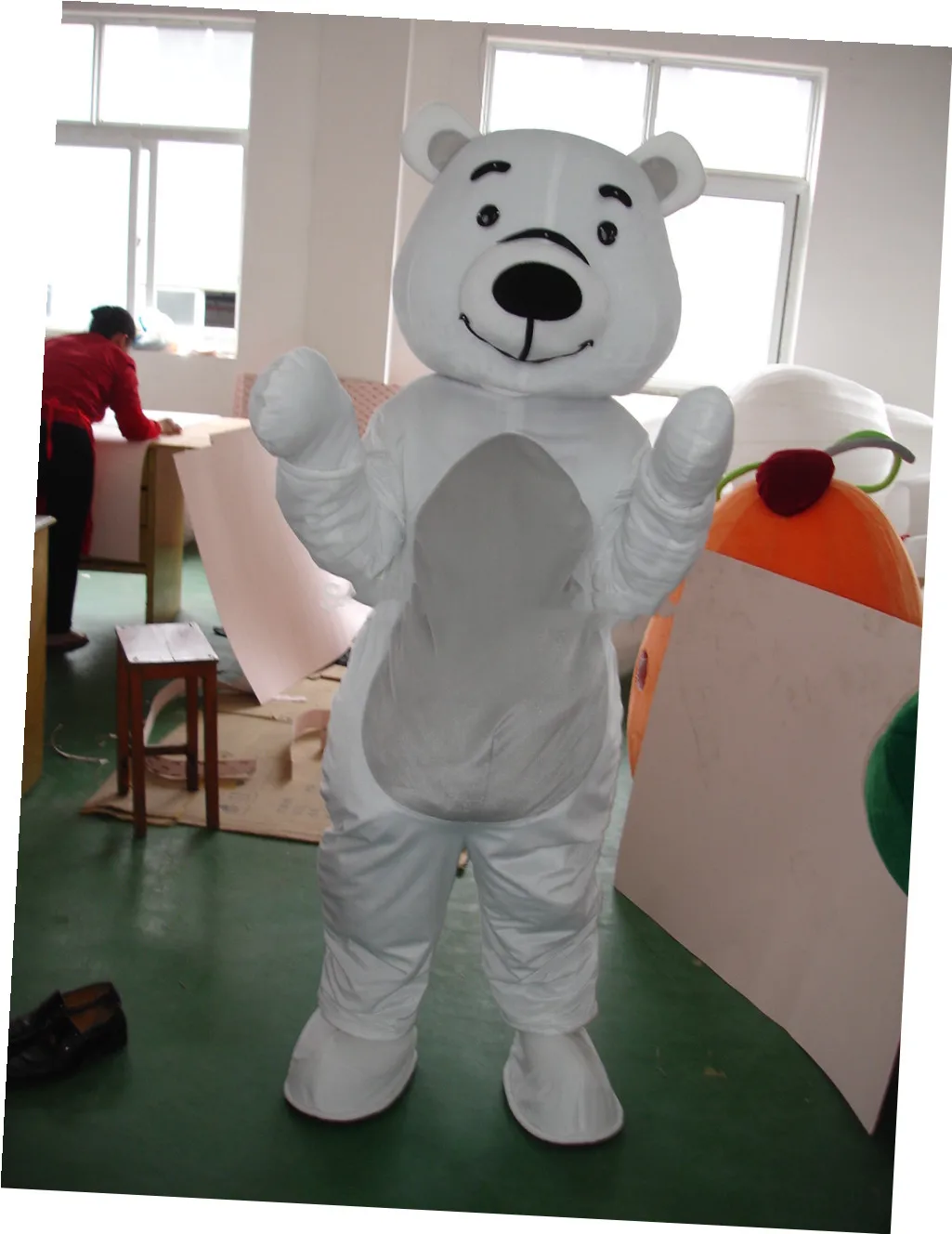Small white bears Mascot Costume Suits Cosplay Party Game Dress Outfits Promotion Carnival Halloween Xmas Adults Fursuit