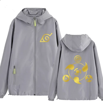 

Spring Autumn Naruto Thin Bomber Hooded Jacket Anime Uchiha Sasuke Cosplay Costumes Unisex Zipper Outwear Windbreaker MA218