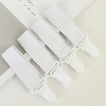 

4pcs/set Elastic Bed Sheet Clips Suspenders Straps Adjustable Heavy Duty Grippers For Home Bed Sheet Clips