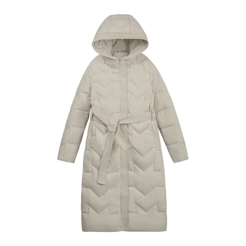 

Новинка 2021, красный пуховик на талии, Женская длинная куртка выше колена, женская модная облегающая приталенная зимняя модная маленькая трендовая стильная куртка