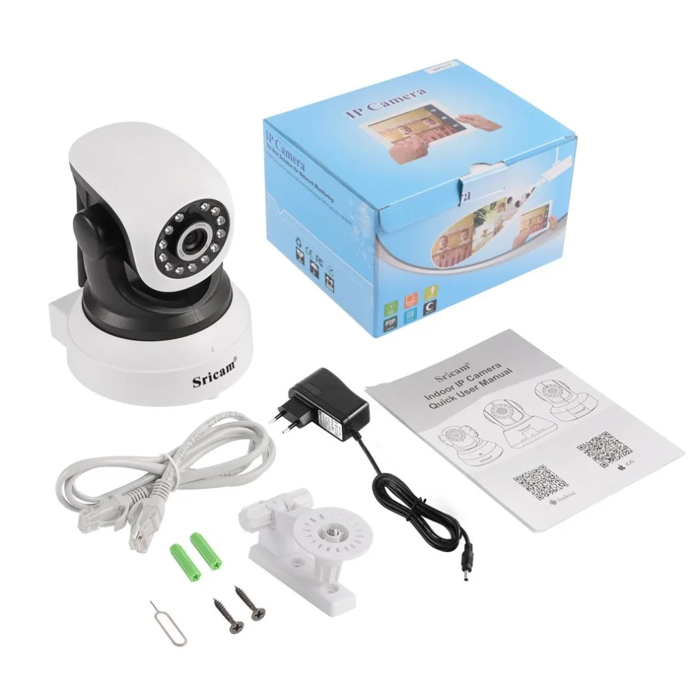 Беспроводная камера ночного видения 720P IR-Cut, P2P, радионяня, аудио, wifi, CCTV, Onvif, крытая ip-камера безопасности, оригинальная Sricam SP017