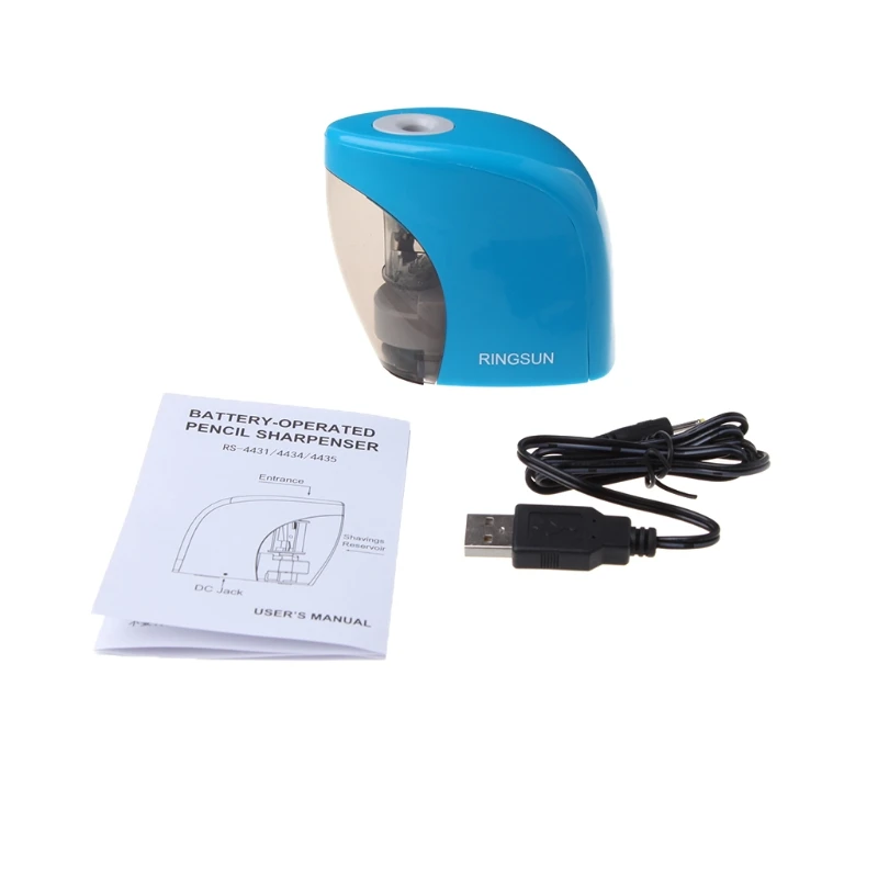 Электрическая автоматическая точилка для карандашей батарея/питание от USB для графитовых цветных карандашей