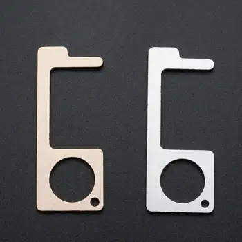 

Hygiene Hand Antimicrobial Metal Edc Door Opener&stylus Brass Keychain Isolation Bad Air Door Handle Elevator Artifact Keychain