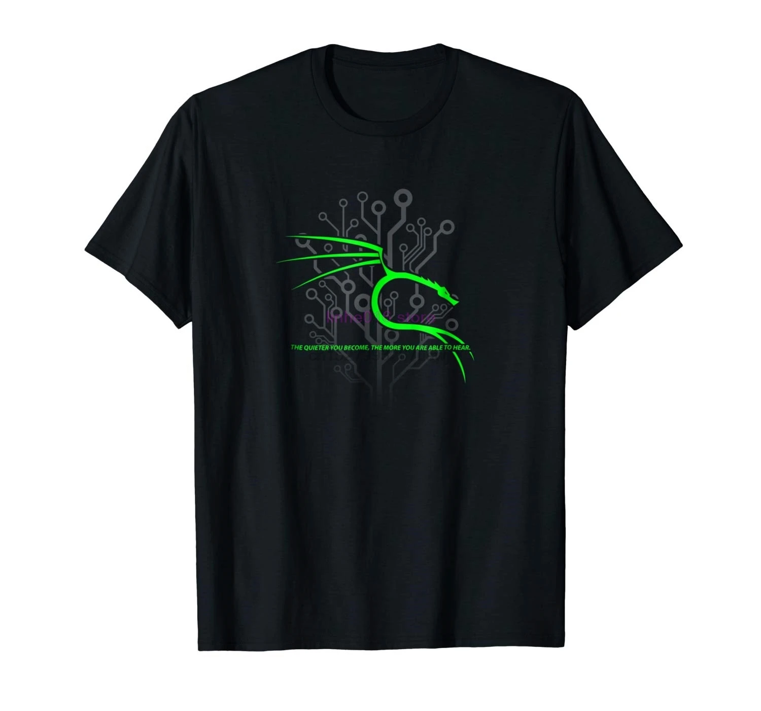 

brand men shirt Backtrack Kali Linux T Shirt with Dragon and Tagline Green