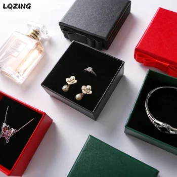 

Display Square Packaging Jewelry Organizer Box Rings Storage Box Small Gift Box For Rings Earrings Jewelry Case