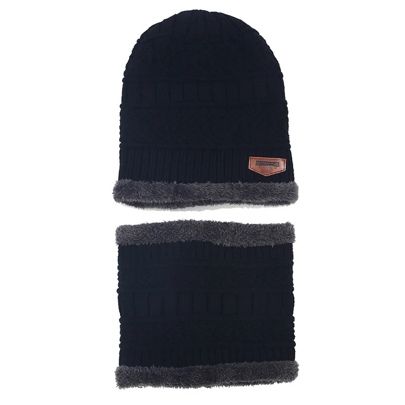 2019 модные зимние шляпы для женщин Beain Hat Kitted Big Ball gorro invierno mujer Зимний шарф и шапка, комплект, сохраняющий тепло