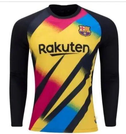 Barcaed футболка с длинным рукавом для футбола F. DE JONG GRIEZMANN MESSI SUAREZ ARTHUR COUTINHO VIDAL I. RAKITIC футбол DHL корабль - Цвет: shirt12