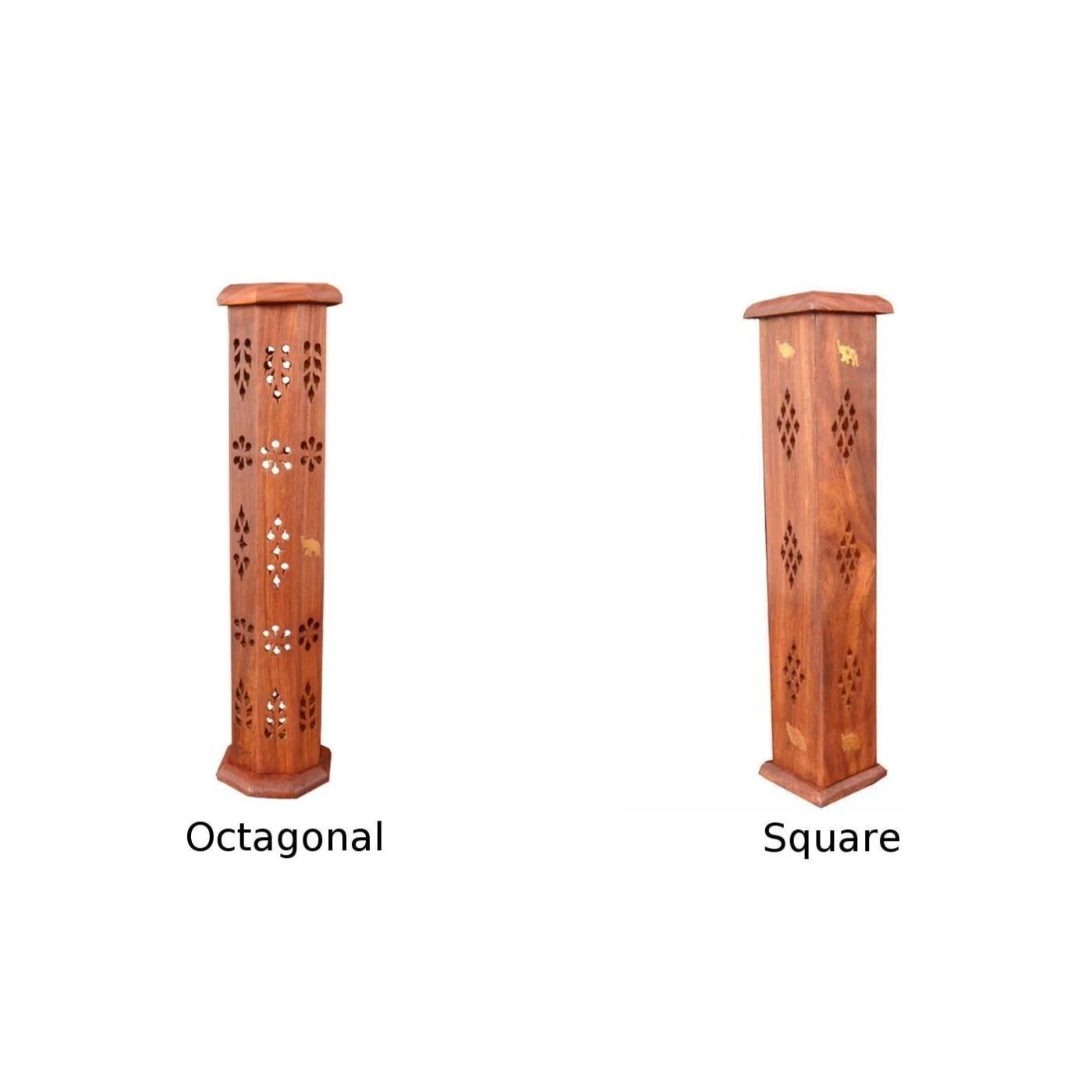 Handmade Wood Carving Stick Incense Box Hollow Sandalwood Incense Burner