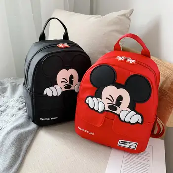 

Baby Backpack Cute Plush School Bag for Girls Mickey Minnie Bags Cartoon Children Cute Kindergarten Travel Portable Bag 2-7 Year