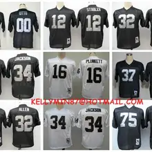 Stitiched, Окленд, Джим Отто, Кенни Стэблер, Джим плункетт, Джек Татум, Маркус Аллен, Бо Джексон, Ронни Лотт, Хоуи Лонг, Тим коричневая майка