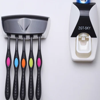

Automatic Toothpaste Dispenser Plastic Lazy Toothbrush Holder Squeezer Bathroom Shelves Bathing Accessories