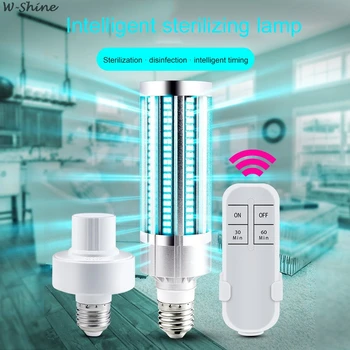 

60W Ultraviolet UV Sterilizer Light Tube Bulb With Remote Control Disinfection Bactericidal Lamp Ozone Sterilizer Mite Light E27