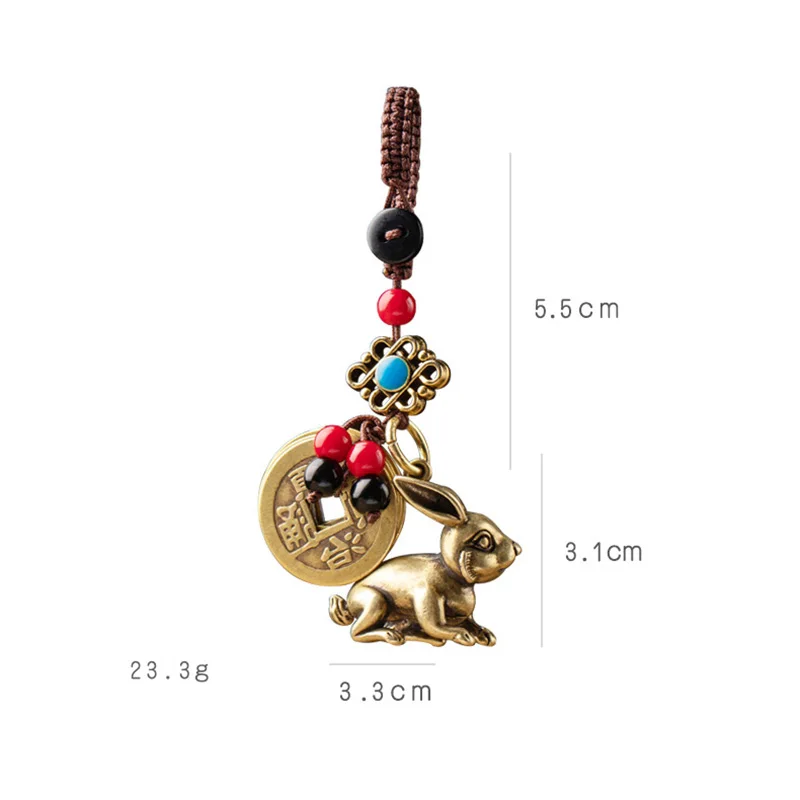 rabbit rope keychain brass (14)