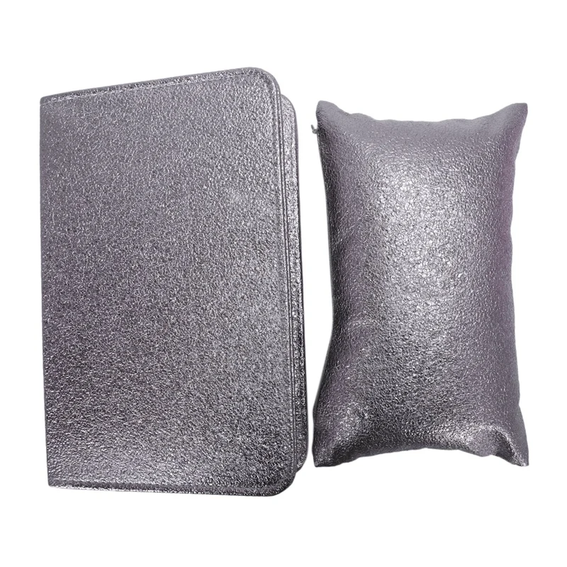 Light Grey Профессиональная Подушка для ногтей, держатель для подушки из искусственной кожи, набор для рук, набор для маникюра - Цвет: Light Grey