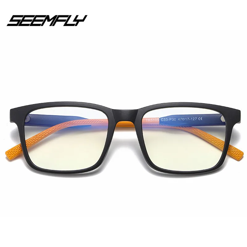SEEMFLY новые детские анти-синие очки модная оправа очки компьютерная плоская зеркальная цветная коробка компьютерные игровые очки