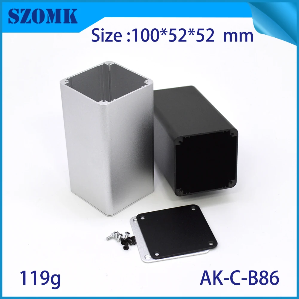 4 шт. 110*52*52 мм szomk cuboid экструдированный алюминиевый Соединительный промышленный корпус для pcb анодированный закрывающийся алюминиевый ящик
