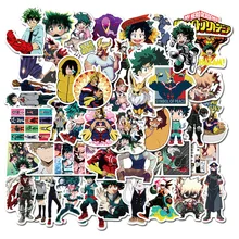 50 PCS My Hero Academia Anime Sticker for Skateboard Laptop Suitcase Case Table Chidren Toy Decal Waterproof Stickers