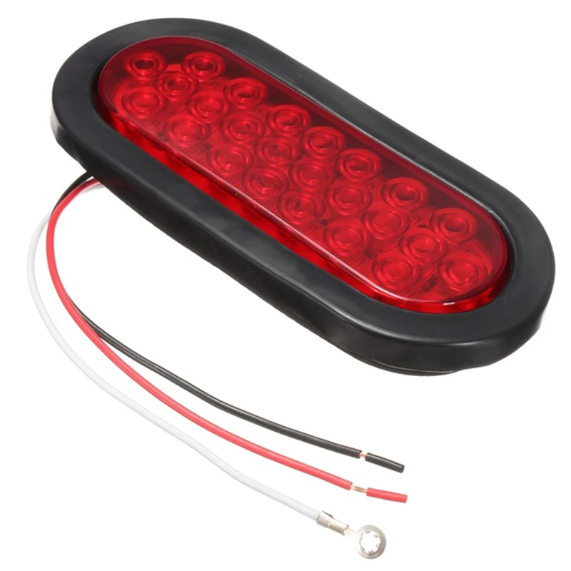 2X 12 V-24 V 24Led Овальный грузовик с прицепом автобусная остановка поворота Стоп-сигнал светильник крепление