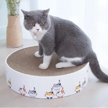 

Cat Scratch Bed Thick Corrugated Paper Circular Design For Kittens Medium Cats To Scratch Lounge And Rest