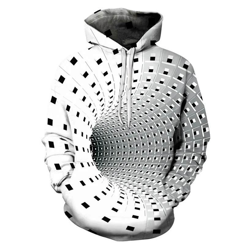 

2020 New Fashion Garb Men Hoodie Sweatshirt 3d Dazzling Vortex Hooded Outercoat Unisex Fall/Winter Hip Hop Hoody Pullover