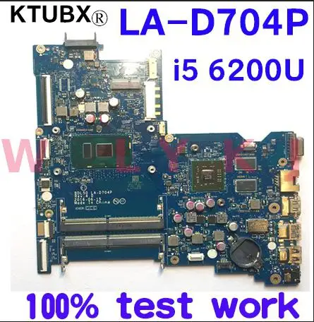 858580-601 для HP 15-Ай-15AC 250 G4 G5 ноутбук материнская плата BDL50 LA-D704P Процессор i5 6200U DDR4 100%