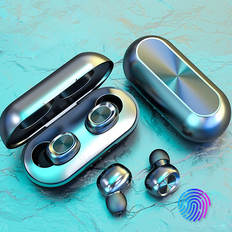 B5 TWS Fingerprint Touch Headset Bluetooth HiFi Wireless Earphones With Microphones Noise Cancelling Gaming Earpiece Earplugs