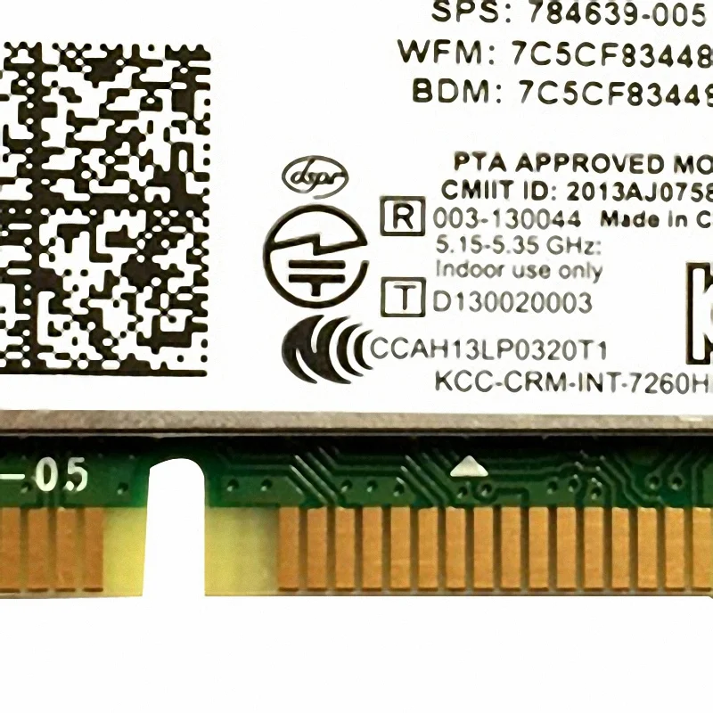 Dual Band Wireless 7260 for Intel7260 7260AC 7260HMW 2.4&5G 867M BT4.0 MiniPCIe WiFi Wireless Card