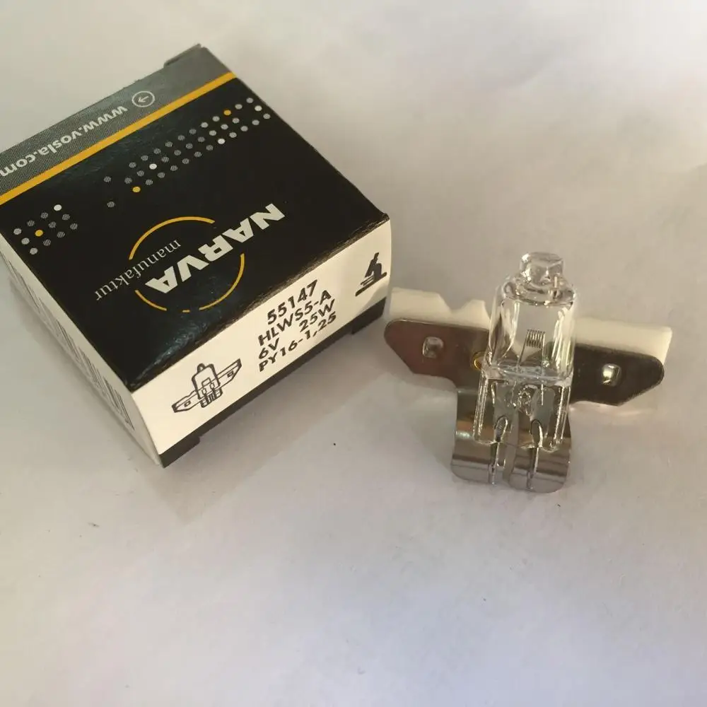 Лампа для микроскопа Narva 55147 HLWS5-A 6 в 25 Вт PY16-1.25 Zeiss Jena 6V25W галогенная лампа низкого